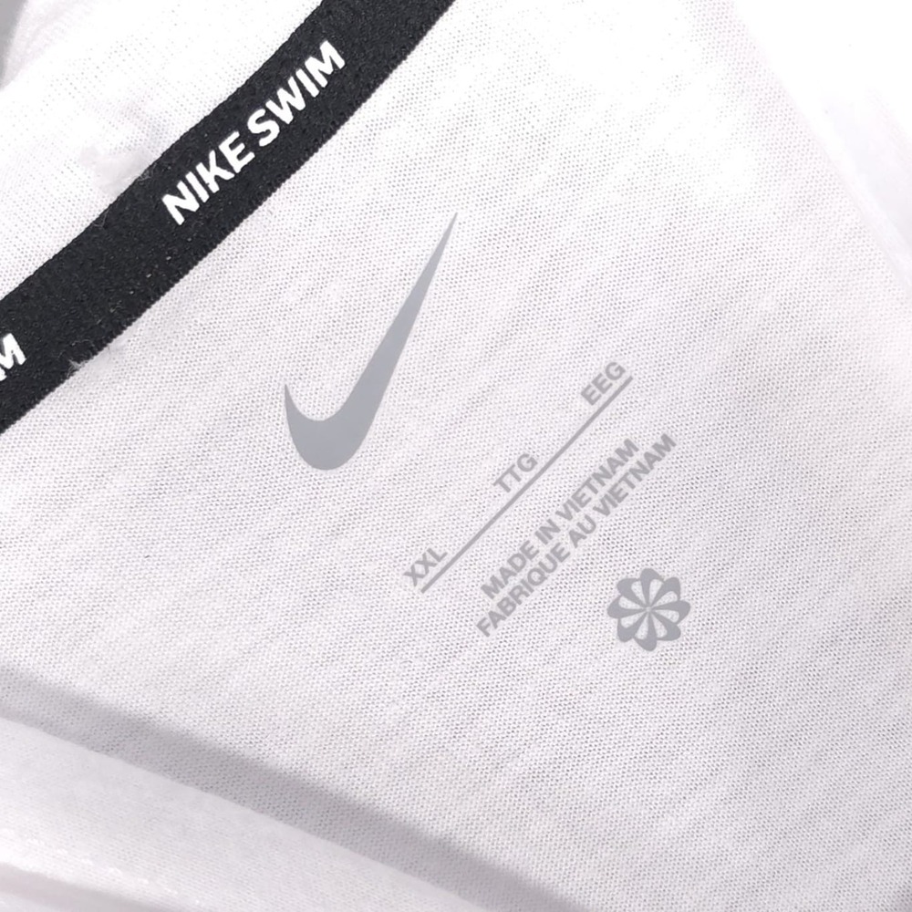 NIKE SWIM Essential Women's XXL Hooded Cover Up Dress White Pockets Sleeveless - Picture 2 of 9